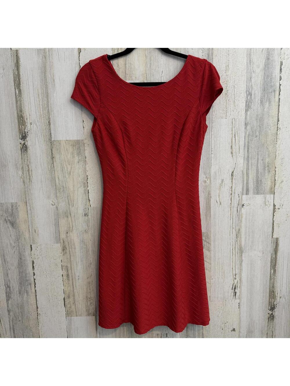 B. Smart Women's Size 4 Red Textured Fit and Flare Dress